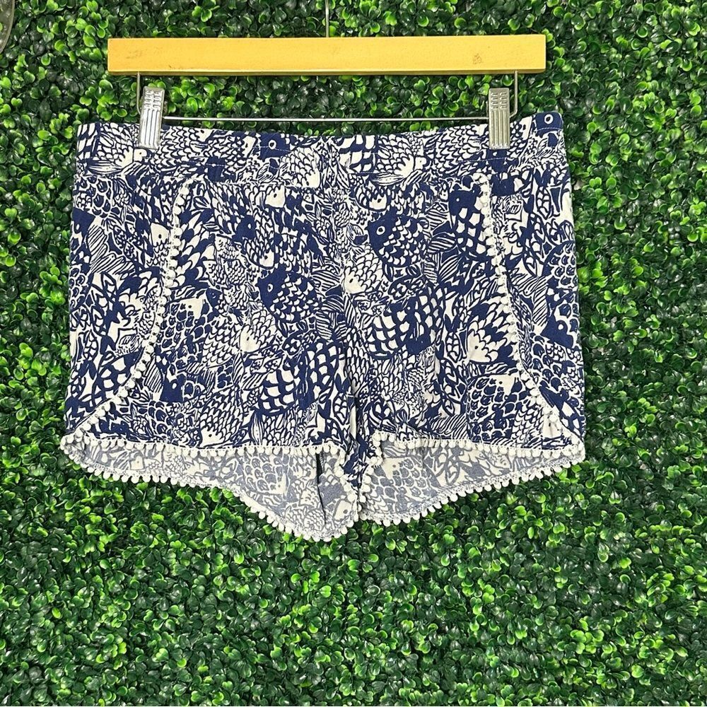 Lilly Pulitzer Blue Fish Shorts Target Sz M